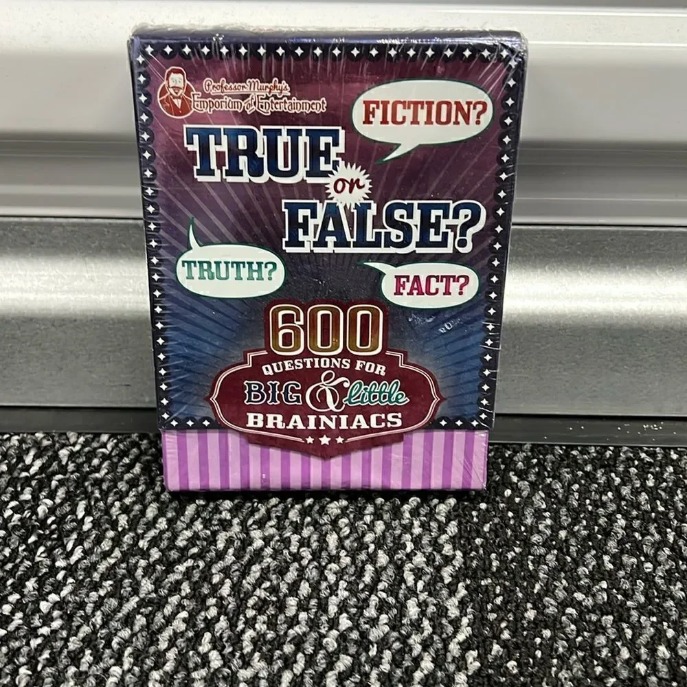 Murphy's True or False 600 Questions For Big & Little Brainiacs Family Games New